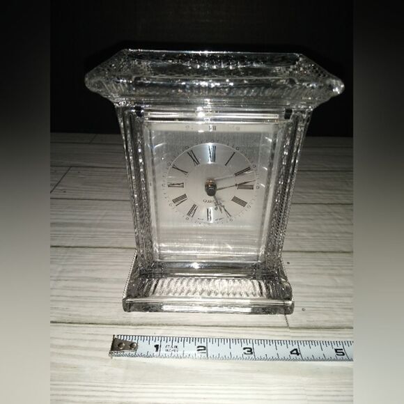 Crystal Legends By Godinger Vintage 24% Lead Crystal Clock Made in West Germany - Picture 12 of 13